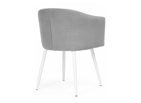 Стул на металлокаркасе Валета светло-серый / белый каркас в Ростове-на-Дону