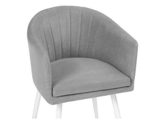 Стул на металлокаркасе Валета светло-серый / белый каркас в Ростове-на-Дону