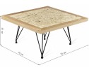 Журнальный столик SHT-TU29/H36/70/70 ДУБ/OSB прозрачный лак / чёрный муар в Ростове-на-Дону