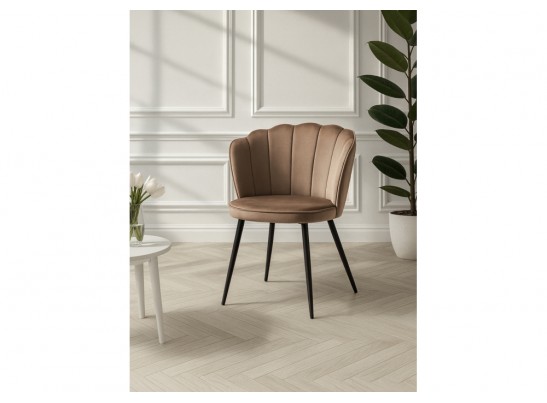 Стул на металлокаркасе Coral сappuccino / black