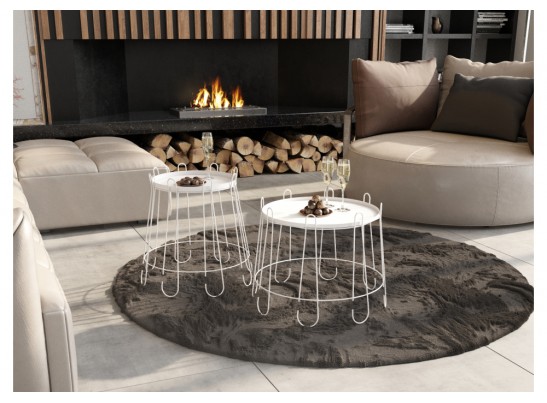 Комплект столиков SHT-CT6/CT6-2 белый муар в Ростове-на-Дону