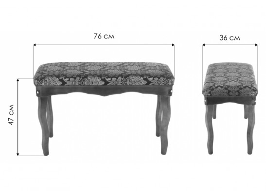 Банкетка Амадео орех / бежевый в Ростове-на-Дону