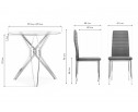 Обеденная группа Лили 90 white / chrome в Ростове-на-Дону
