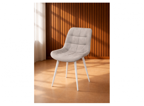 Стул на металлокаркасе Челси 360 К латте (zd 290) / белый