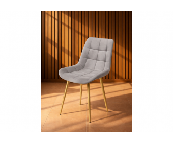 Стул на металлокаркасе Челси 360 К латте (zd 290) / золотой