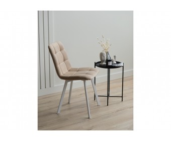 Стул на металлокаркасе Чилли бежевый / белый