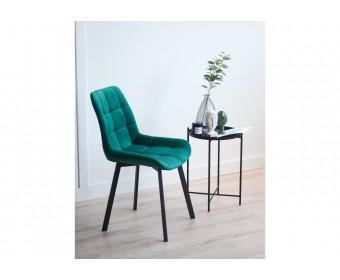 Стул на металлокаркасе Челси П зеленый (zd 667) / черный