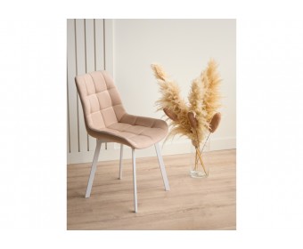 Стул на металлокаркасе Челси 360 П бежевый (zd 210) / белый