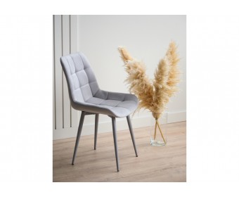 Стул на металлокаркасе Челси 360 К светло-серый (zd 960) / серый