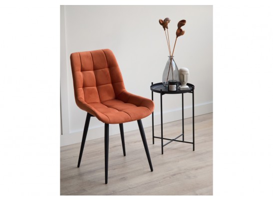 Стул на металлокаркасе Челси 360 К терракотовый (zd 432) / черный в Ростове-на-Дону