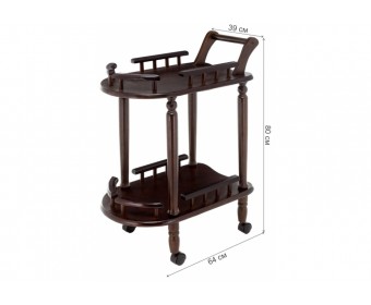 Cервировочный стол Trolly 64х39х80 oak