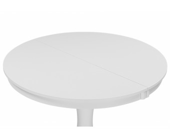 Деревянный стол Амадей 90(130)x90 белый матовый