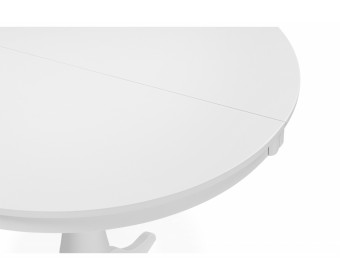 Деревянный стол Амадей 90(130)x90 белый матовый