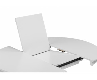 Деревянный стол Амадей 90(130)x90 белый матовый