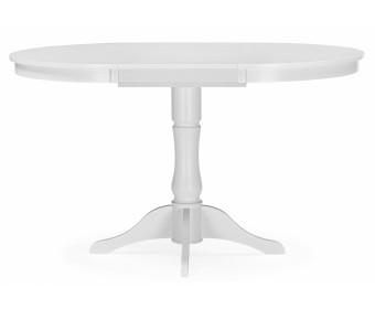 Деревянный стол Амадей 90(130)x90 белый матовый