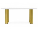 Деревянный стол Бавария B 200 х 90 белая пленка шагрень / золото