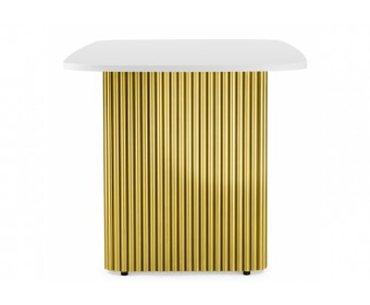 Деревянный стол Бавария B 200 х 90 белая пленка шагрень / золото