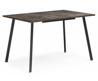 Деревянный стол Кортни 117 (157) x 77 бетон темный / черный матовый
