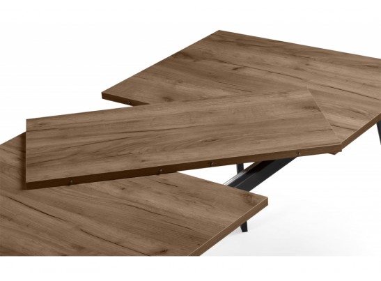 Деревянный стол Кортни 117 (157) x 77 дуб крафт табачный / черный матовый в Ростове-на-Дону