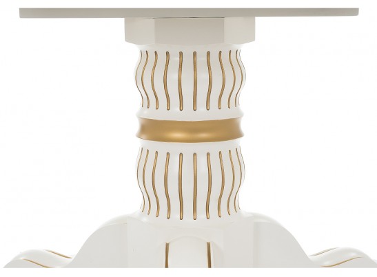 Деревянный стол Лорд молочный / золотая патина в Ростове-на-Дону