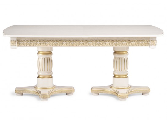 Деревянный стол Морнит 180(240)х100 слоновая кость / золото в Ростове-на-Дону