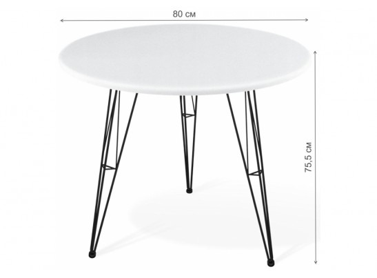 Деревянный стол SHT-TU10/80 МДФ черный / белый в Ростове-на-Дону