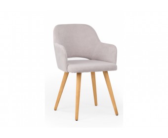 Деревянный стул Эолин светло-серый (glory 36) / светлое дерево