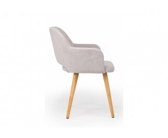 Деревянный стул Эолин светло-серый (glory 36) / светлое дерево