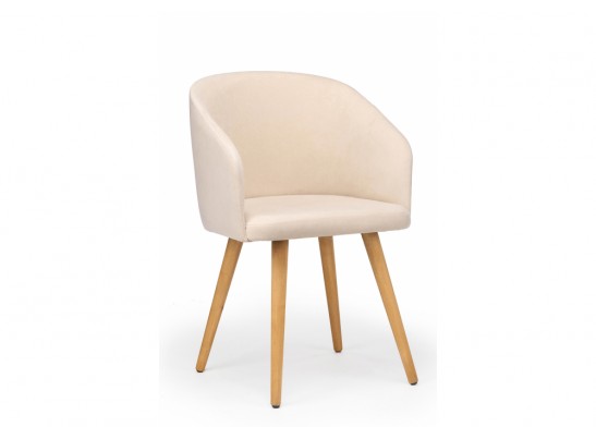 Деревянный стул Монер бежевый (glory 03) / светлое дерево в Ростове-на-Дону