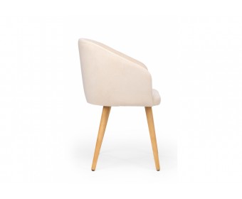 Деревянный стул Монер бежевый (glory 03) / светлое дерево