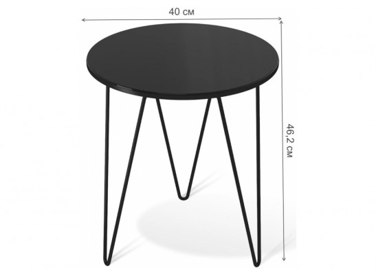 Кофейный столик SHT-CT27 черный глянец / черный муар в Ростове-на-Дону