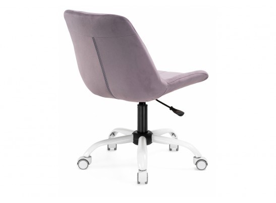 Компьютерное кресло Келми микровелюр светло-лиловый / белый глянец в Ростове-на-Дону