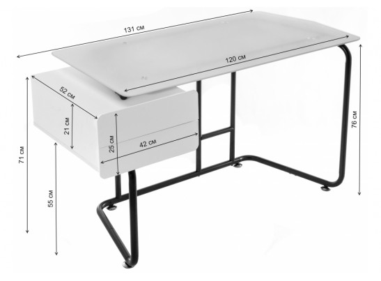 Компьютерный стол Desk черный в Ростове-на-Дону