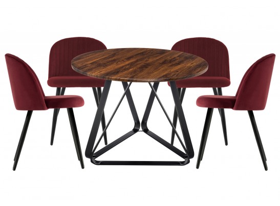 Обеденная группа Енлиан wine red / brown / black в Ростове-на-Дону