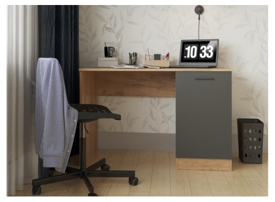 Письменный стол Бишоп 4 дуб крафт золотой / антрацит в Ростове-на-Дону