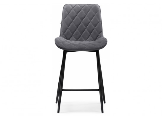Полубарный стул Баодин велюр темно-серый / черный в Ростове-на-Дону