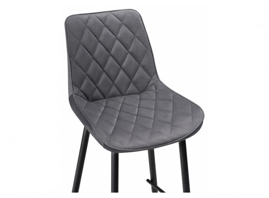 Полубарный стул Баодин велюр темно-серый / черный в Ростове-на-Дону