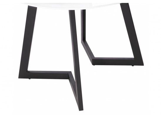 Стеклянный стол Алингсос 100(140)х100х76 белый / белая шагрень в Ростове-на-Дону