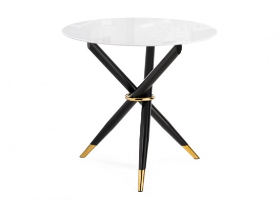 Стеклянный стол Rock 80х75 white / black в Ростове-на-Дону