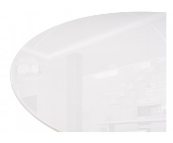Стеклянный стол Rock 80х75 white / black