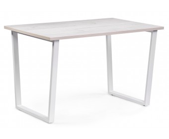Стол Лота Лофт 140х80х75 25 мм юта / белый матовый