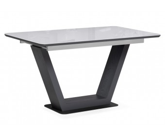 Стол на тумбе Иматра 140(180)х80х75 ультра белый / черный