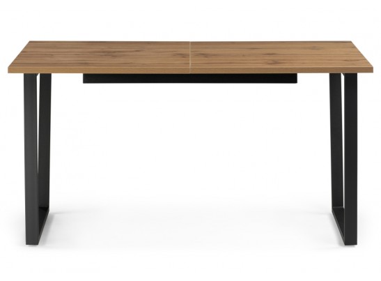 Стол раскладной Лота Лофт 140(180)х80х74 25 мм дуб вотан / матовый черный в Ростове-на-Дону