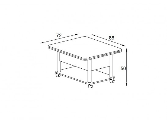 Стол-трансформер Виват светлый венге / белый в Ростове-на-Дону