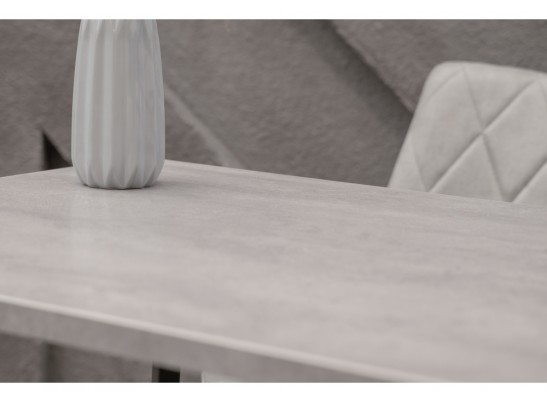 Стол Тринити Лофт 120х60х75 25 мм бетон / матовый черный в Ростове-на-Дону