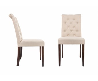 Стул Amelia dark walnut / fabric cream
