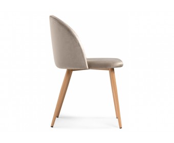Стул на металлокаркасе Aldo beige / wood