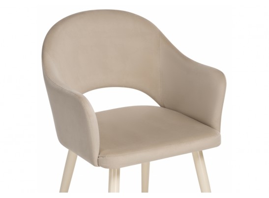 Стул на металлокаркасе Апри микровелюр 05 / бежевый глянец в Ростове-на-Дону