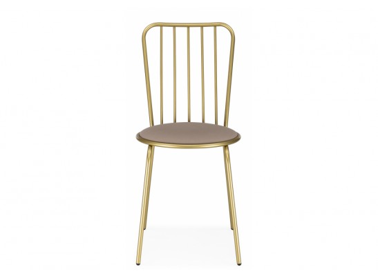 Стул на металлокаркасе Авалон бежевый велюр / золото в Ростове-на-Дону