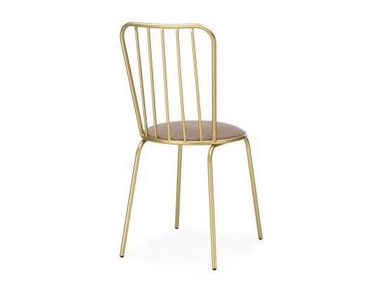 Стул на металлокаркасе Авалон бежевый велюр / золото в Ростове-на-Дону